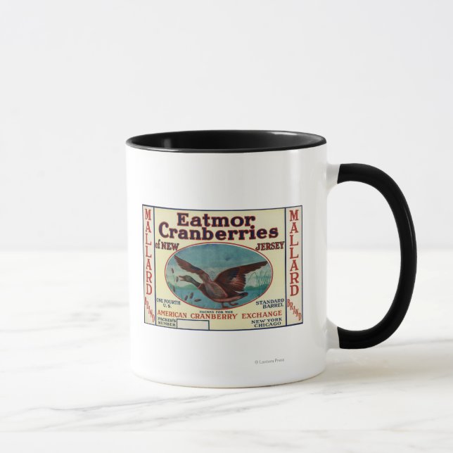 Mallard Eatmor Cranberries Brand Label Mug (Right)