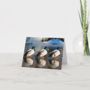 MALLARD Folded Note Card IN WINTER