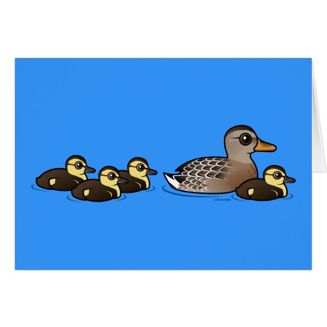 Mallard & four ducklings (Front Horizontal)