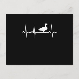 Mallard Heartbeat Gift For Men Women Duck Bird Holiday Postcard