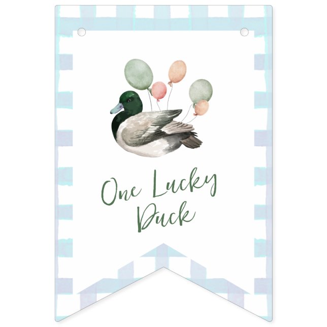 Mallard Lucky Duck Birthday Bunting (First Flag)