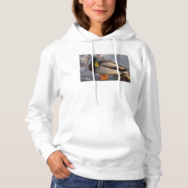 Mallard On Ice Sweatshirt Hoodie (Front)
