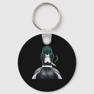 Mallard smoking cigarette meme funny mallard duck key ring