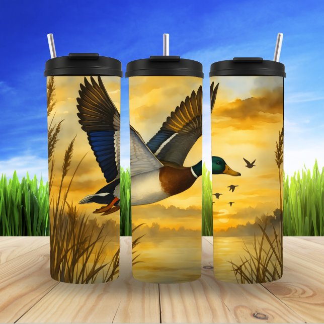 Mallard's Golden Hour Flight Thermal Tumbler (Creator Uploaded)