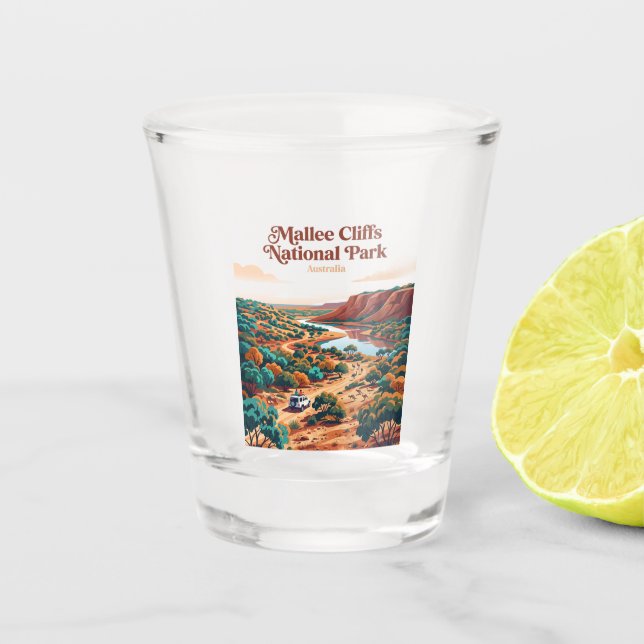 Mallee Cliffs National Park Australia Shot Glass (Front)