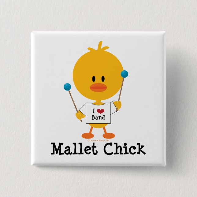 Mallet Chick Button Pin (Front)