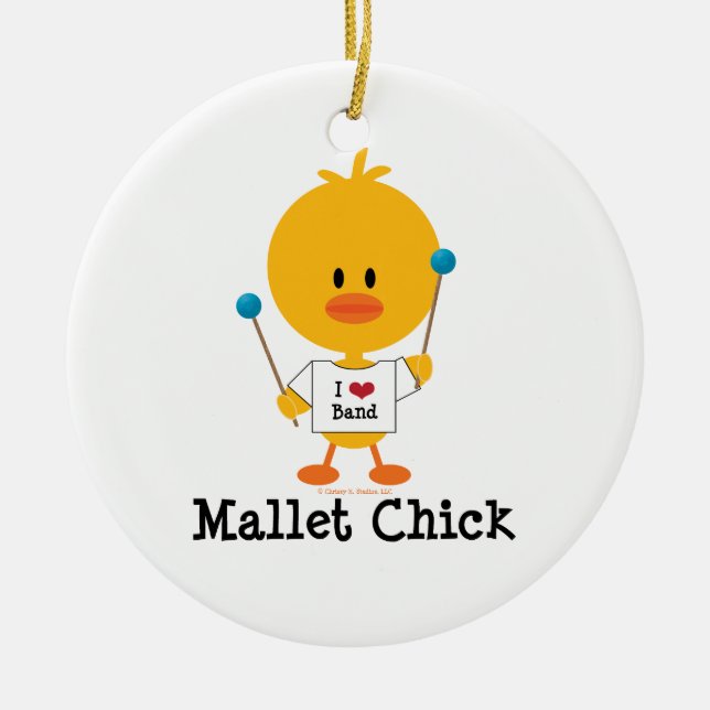 Mallet Chick Ornament (Front)