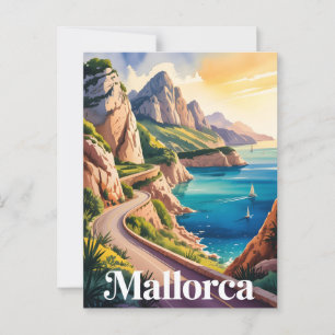 Mallorca art postcard
