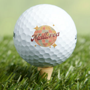 Mallorca City Spain Retro golfing resort Golf Balls