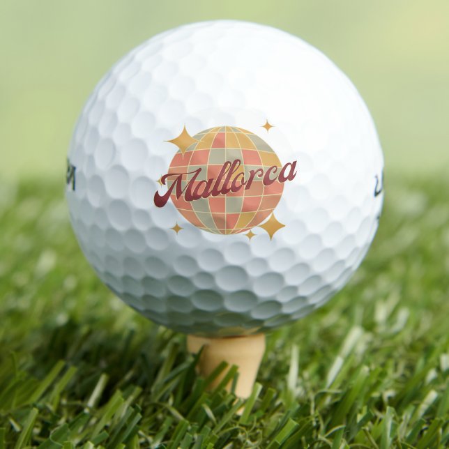 Mallorca City Spain Retro golfing resort  Golf Balls (Creator Uploaded)