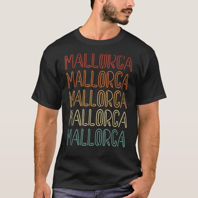 Mallorca Proud Retro T-Shirt (Front)