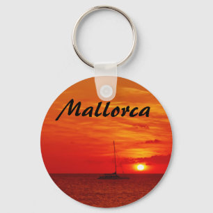 Mallorca Romantic Sunset at the Sea Souvenir Key Ring