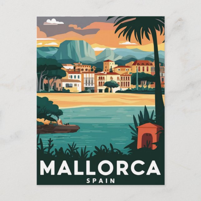 Mallorca, Spain Beach Stylist  Postcard (Front)