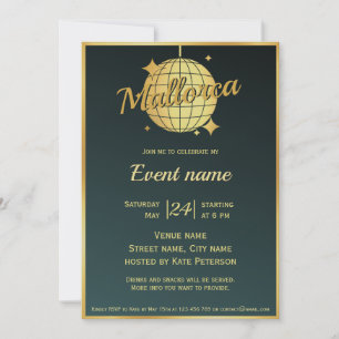 Mallorca Spain party event Invitation