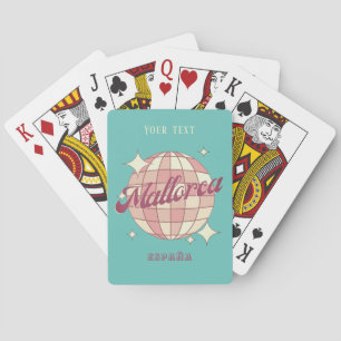Mallorca Spain pink blue summer holiday  Playing Cards