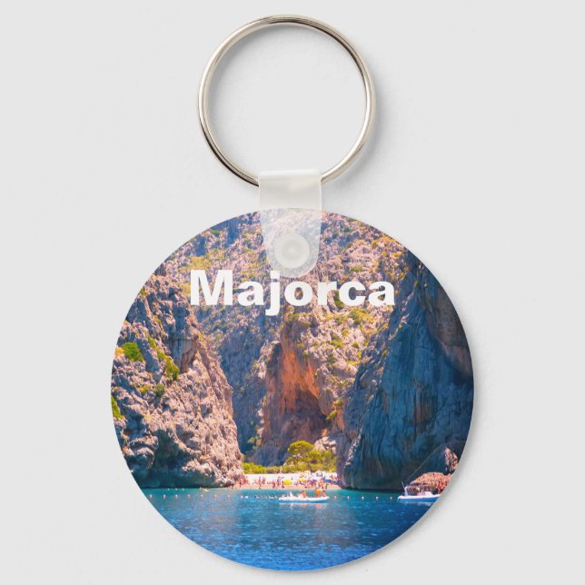 Mallorca, Spain Torrent de Pareis Travel Souvenir Key Ring (Front)