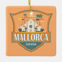 Mallorca Spain Travel Retro Badge