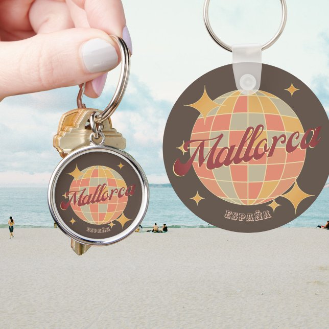 Mallorca Spain vacation souvenir retro   Key Ring (Creator Uploaded)
