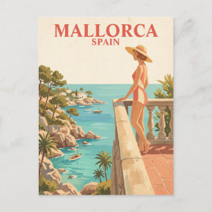 Mallorca Spain Vintage Travel Spanish Coast Postcard