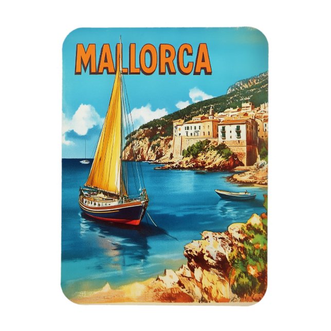 Mallorca Vintage Magnet (Vertical)