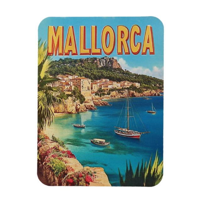 Mallorca vintage magnet (Vertical)
