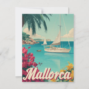 Mallorca vintage postcard
