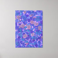 Mallow Bloom, Malva Flowers Floral Painting Purple