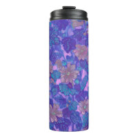 Mallow Bloom, Malva Flowers Floral Painting Purple