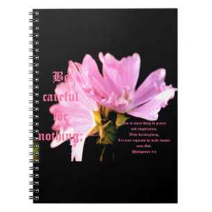 Mallow Bouquet Philippians 4:6 Notebook