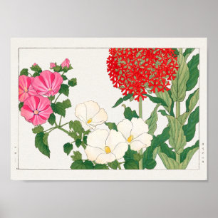 Mallow, Centranthus by Tanigami Konan Poster