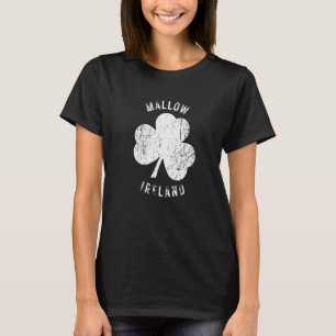 Mallow Cork Ireland Vintage Shamrock Distressed Lo T-Shirt