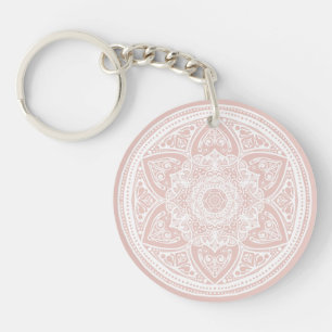 Mallow Mandala Key Ring
