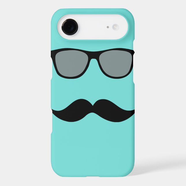 Mally Mac Sunglasses & Moustache iPhone Case (Back)