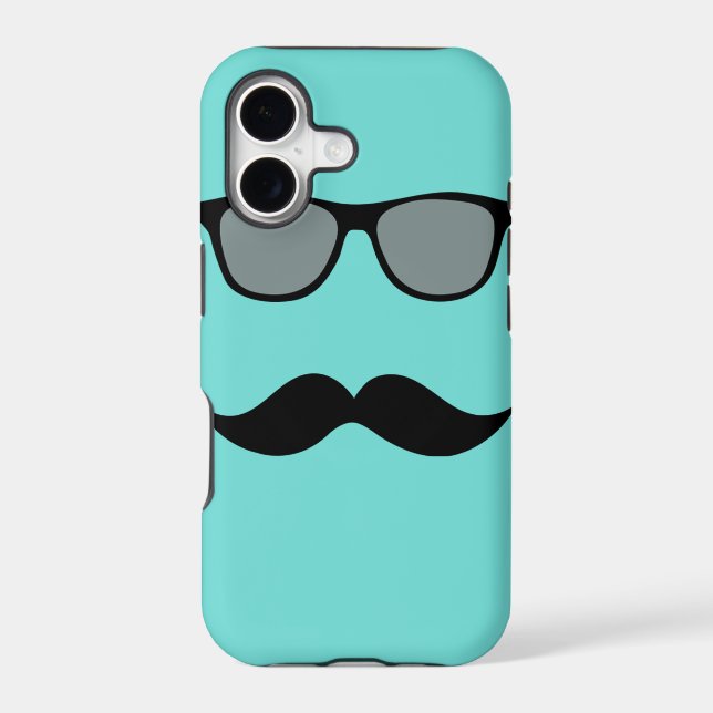 Mally Mac Sunglasses & Moustache iPhone Case (Back)