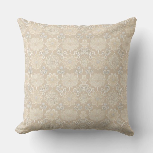 Malmaison Beige Seamless  Cushion (Front)