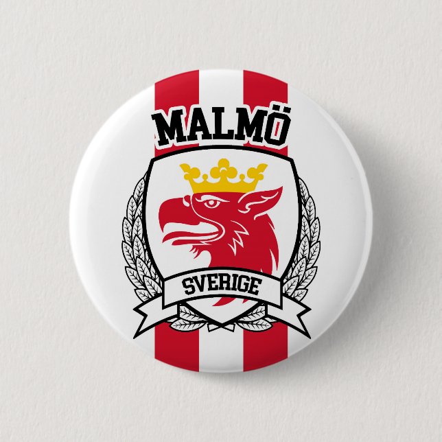 Malmö 6 Cm Round Badge (Front)