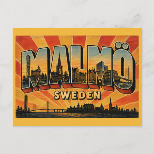 Malmö Sweden Turning Torso and Old Town Postcard
