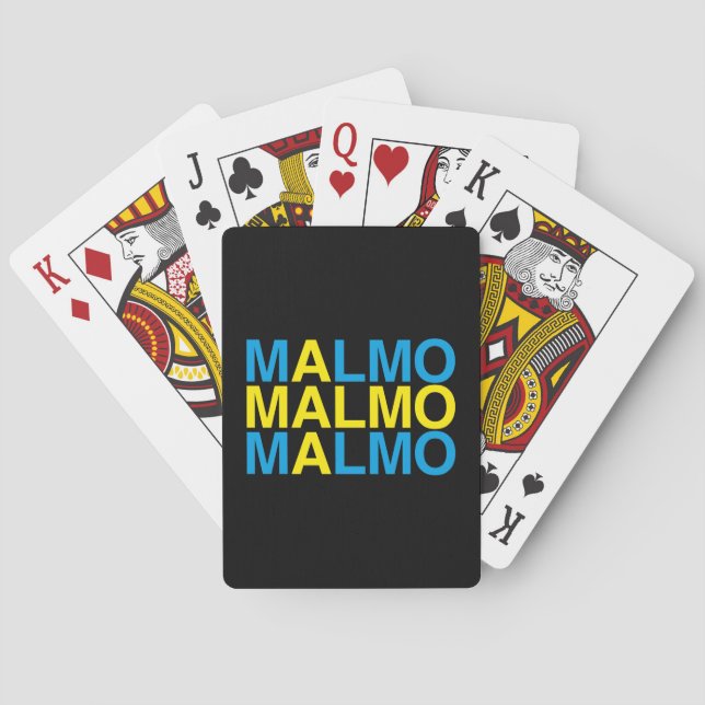 MALMO Swedish Flag Playing Cards (Back)