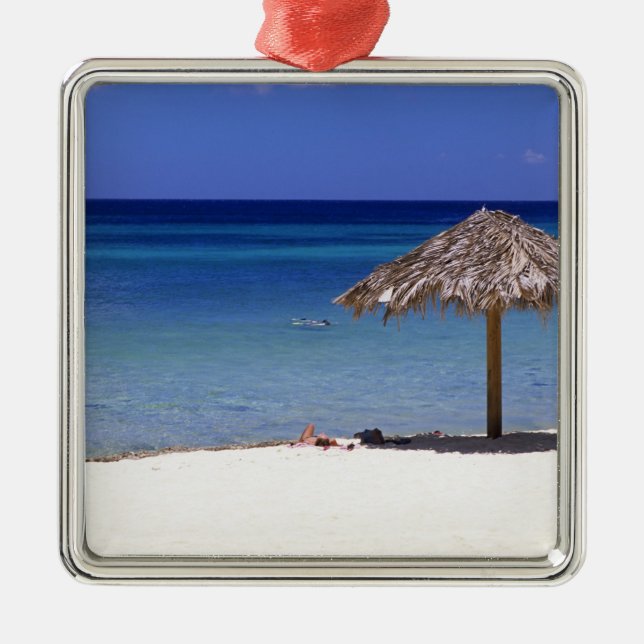 Malmok Beach, Aruba, Netherlands Antilles Metal Tree Decoration (Front)