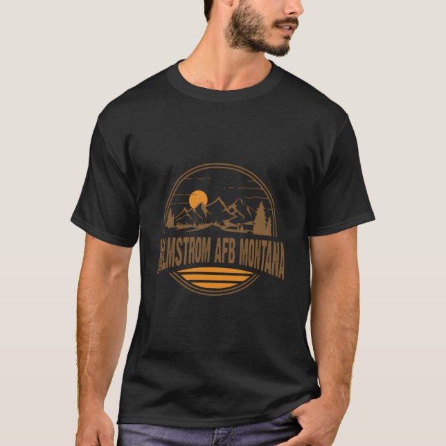 Malmstrom Afb Montana Mountain Print T-Shirt (Front)