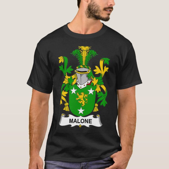Malone Coat of Arms  Family Crest T-Shirt (Front)