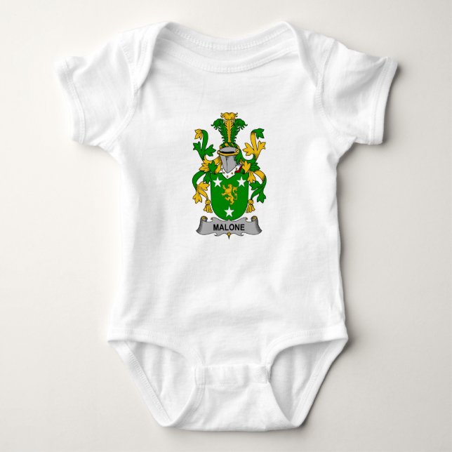 Malone Family Crest Baby Bodysuit (Front)