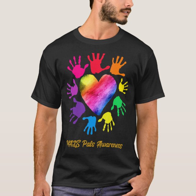 Mals Pals Awareness Hands Mals Pals T-Shirt (Front)