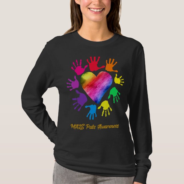 Mals Pals Awareness Hands Mals Pals T-Shirt (Front)