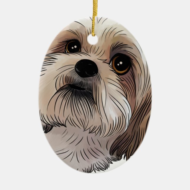 Malshi Mal-shi Ceramic Tree Decoration (Front)