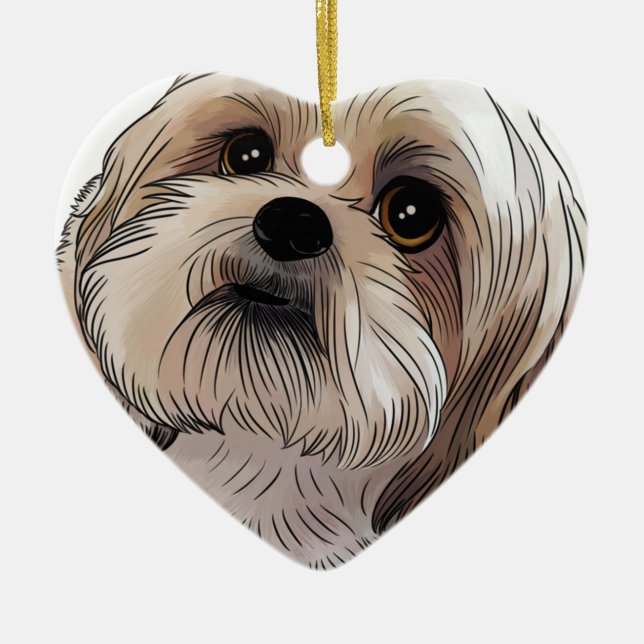 Malshi Mal-shi Ceramic Tree Decoration (Front)