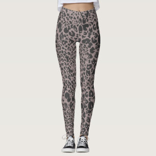 Malt Chocolate Animal Print Women's Leggings