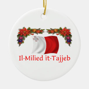 Malta Christmas Ceramic Tree Decoration