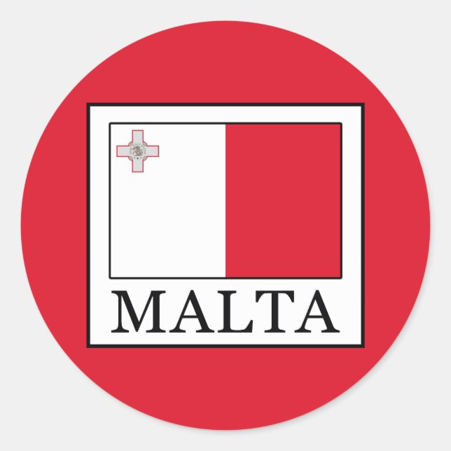 Malta Classic Round Sticker (Front)