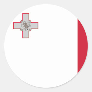 malta classic round sticker